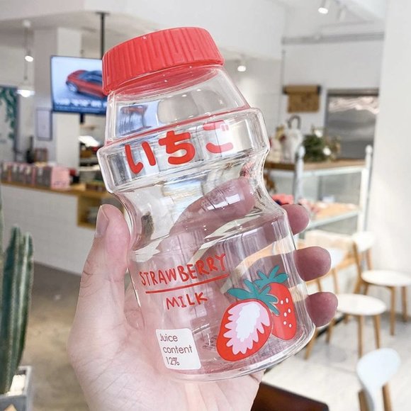 NEW Kawaii Yakult Water Bottle - Transparent 480ml - Picture 2 of 4